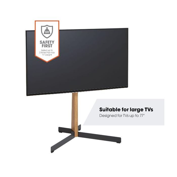 TVS 3695 FLOORSTAND OAK STEEL