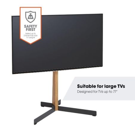 TVS 3695 FLOORSTAND OAK STEEL
