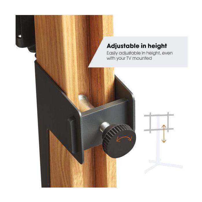 TVS 3695 FLOORSTAND OAK STEEL