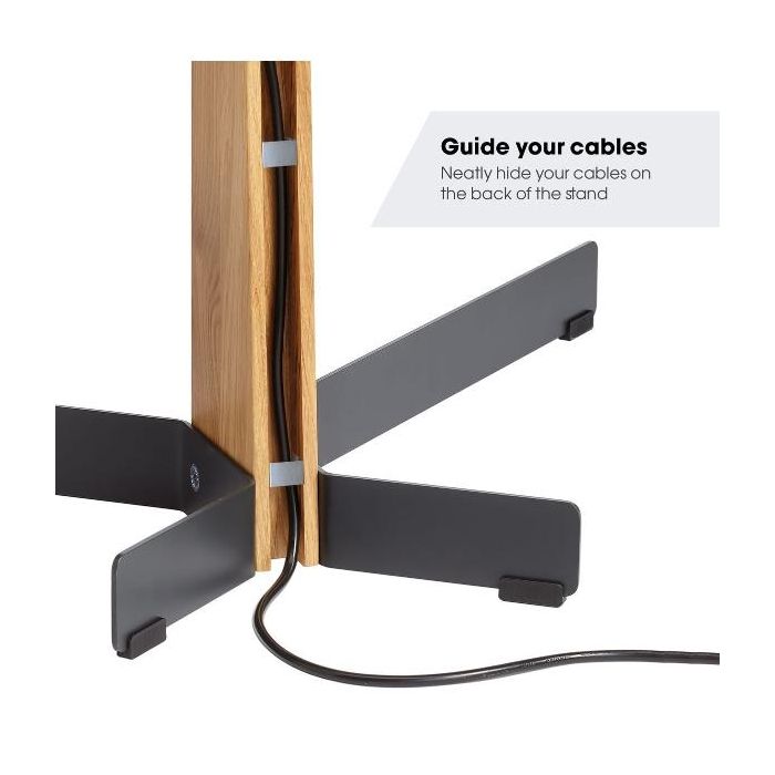 TVS 3695 FLOORSTAND OAK STEEL