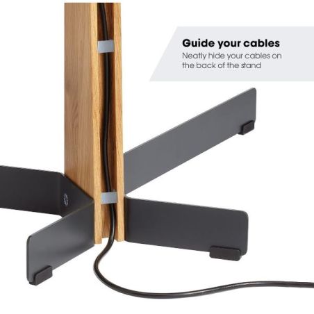 TVS 3695 FLOORSTAND OAK STEEL