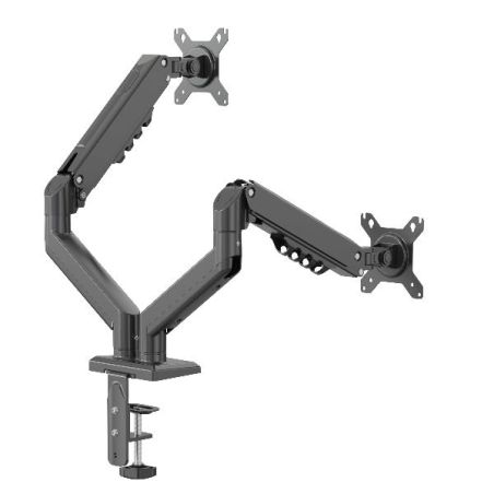 SUPPORTO MONITOR 2 BRACCI TOP NERO