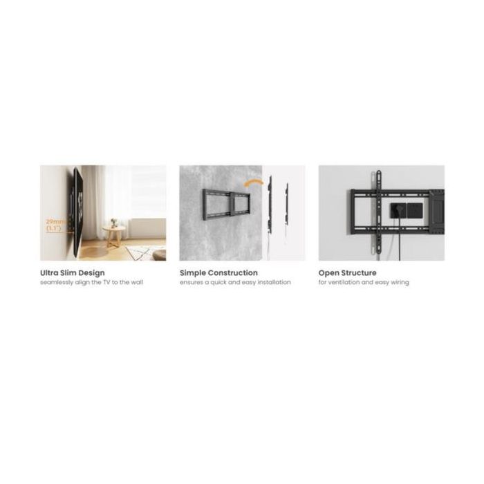 43-95 FIXED SLIM TV WALL MOUNT BRAC