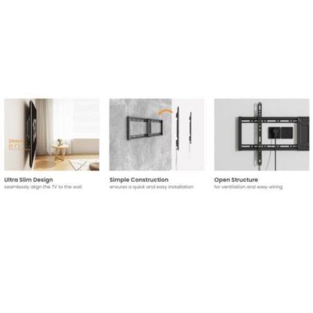 43-95 FIXED SLIM TV WALL MOUNT BRAC