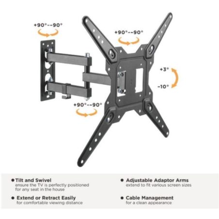 23"-55" FULL MOTION TV WALL MOUNT