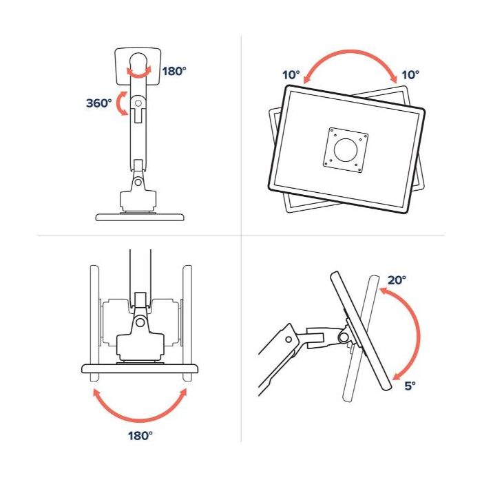 HX ARM HEAVY DUTY PIVOT DESK MOUNT
