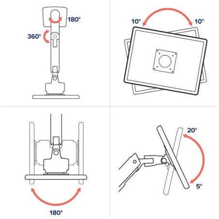 HX ARM HEAVY DUTY PIVOT DESK MOUNT