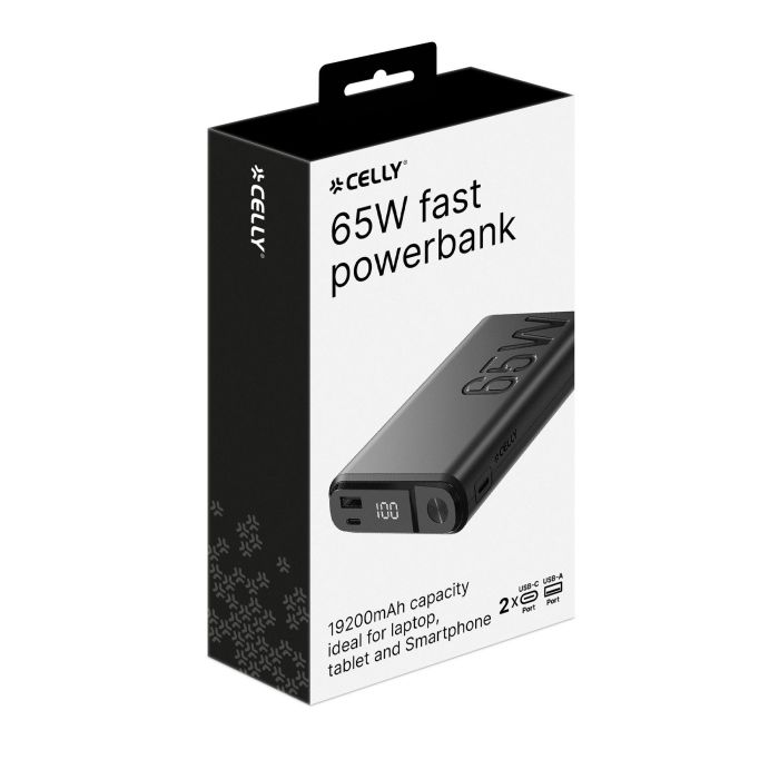POWERBANK 20000MAH DISPLAY 65W BK