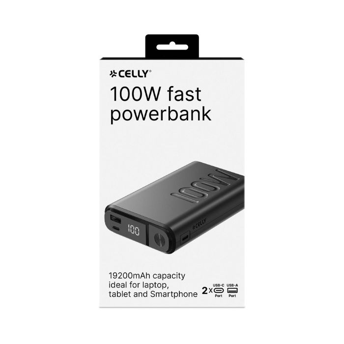 POWERBANK 20000MAH DISPLAY 100W BK