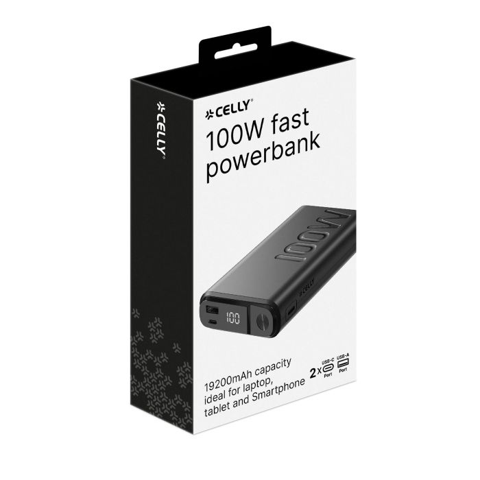 POWERBANK 20000MAH DISPLAY 100W BK