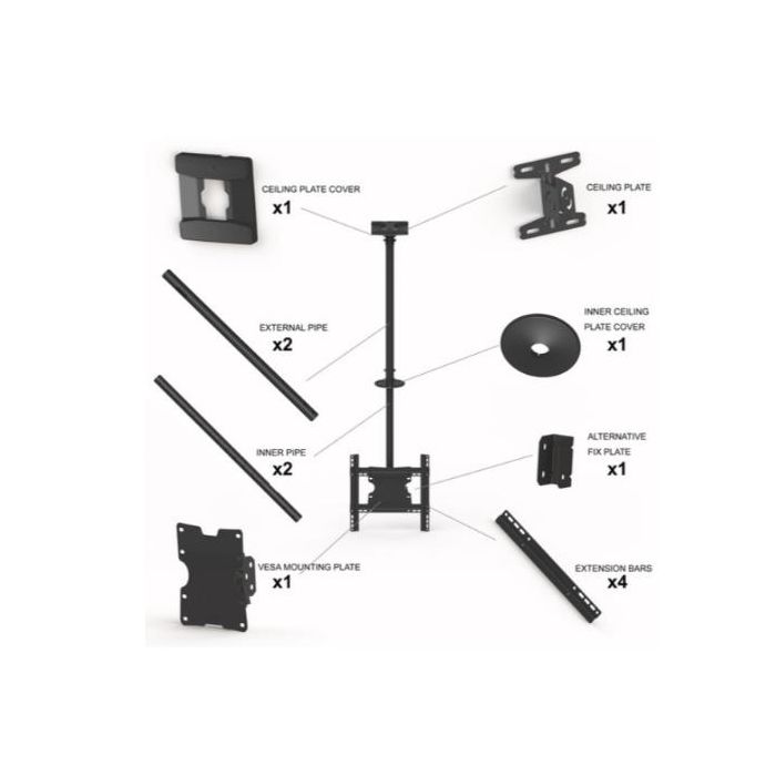 KIT FISSAGGIO A SOFFITTO 400X400