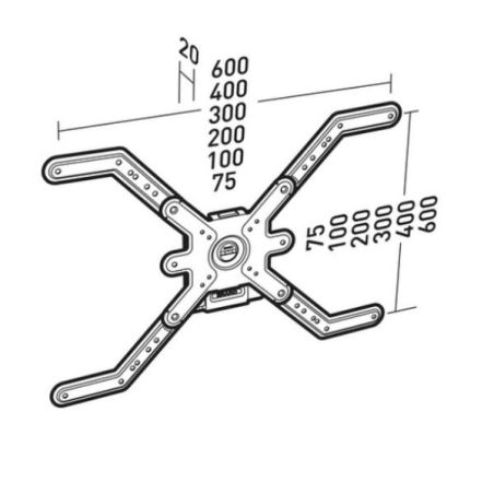 STAFFA FISSA 600