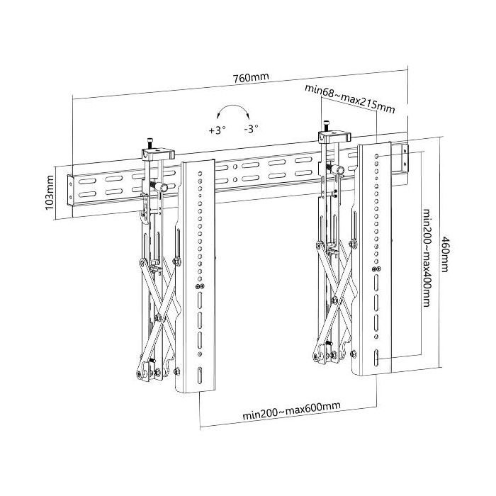 37 -70  POP-OUT VIDEO WALL MOUNT BR
