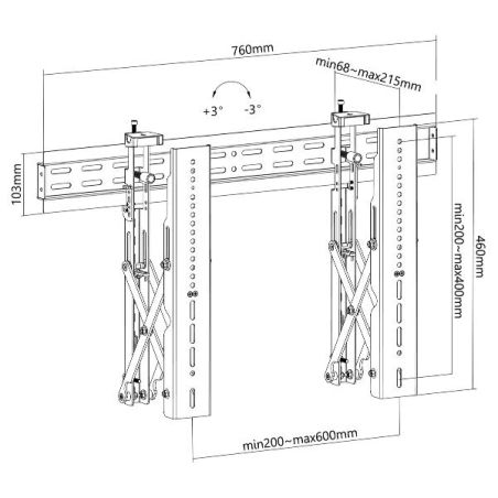 37 -70  POP-OUT VIDEO WALL MOUNT BR