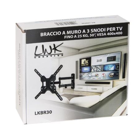 BRACCIO A MURO A 3 SNODI TV 50
