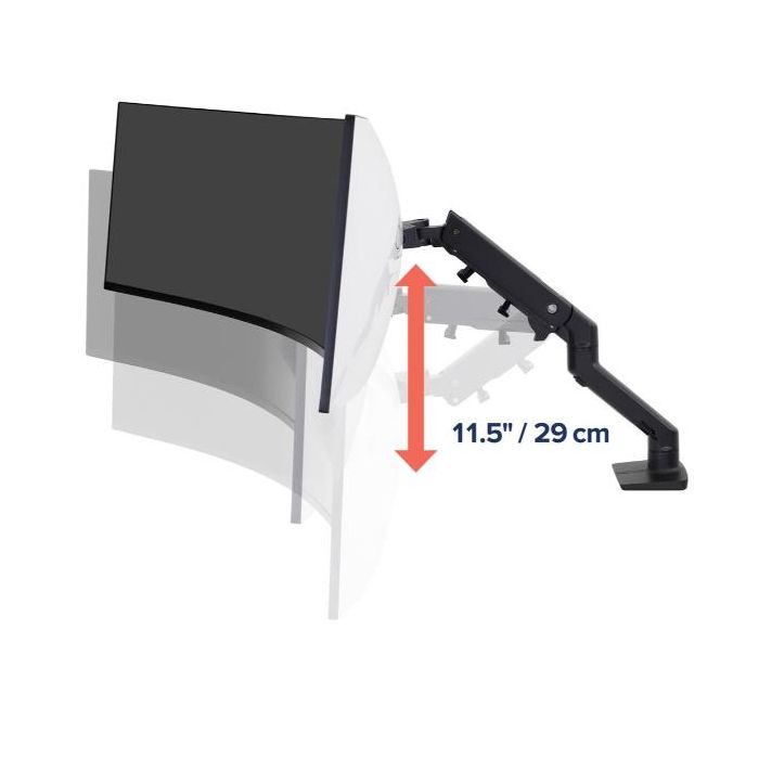 HX DESK ARM WITH HD PIVOT BLACK