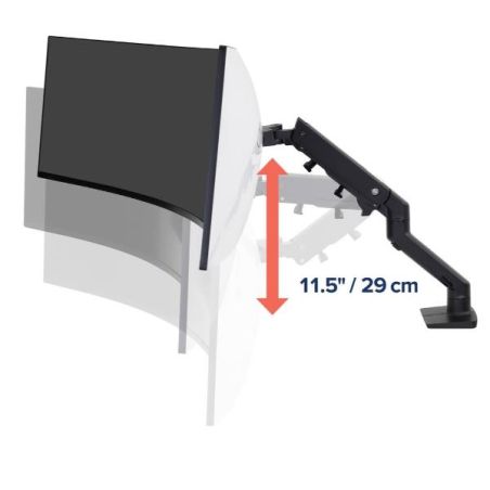 HX DESK ARM WITH HD PIVOT BLACK