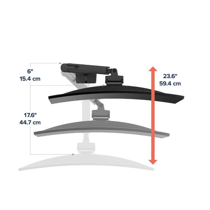 HX DESK ARM WITH HD PIVOT BLACK