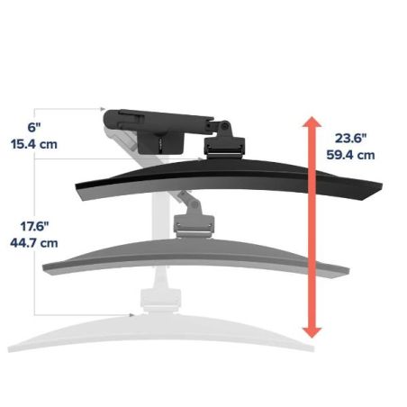 HX DESK ARM WITH HD PIVOT BLACK