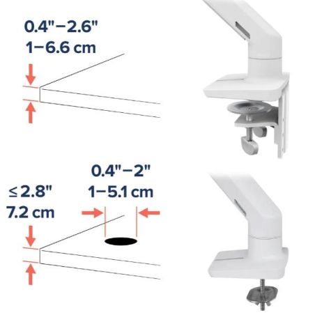HX DESK ARM WITH HD PIVOT BLACK