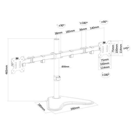 STAND DA TAVOLO FPMA-D550DD NERA