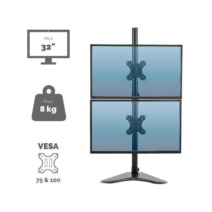 BRACCIO MONITOR DOPPIO VERT. PROF.