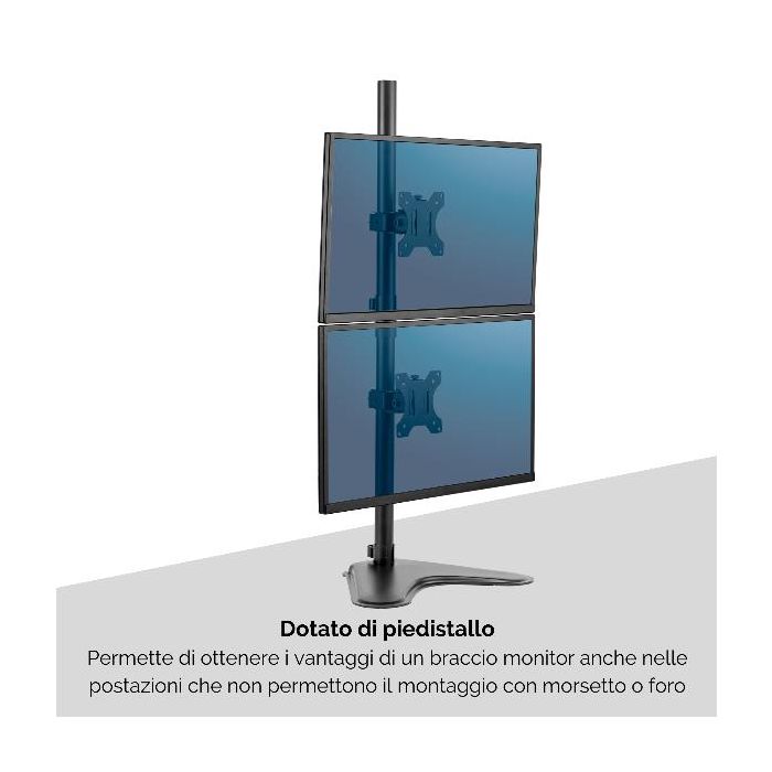 BRACCIO MONITOR DOPPIO VERT. PROF.