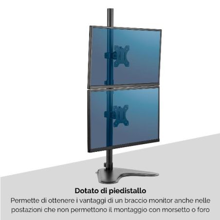 BRACCIO MONITOR DOPPIO VERT. PROF.