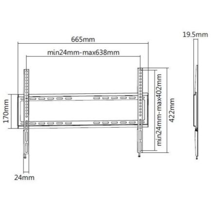 37 -70  FIXED TV WALL BRACKET