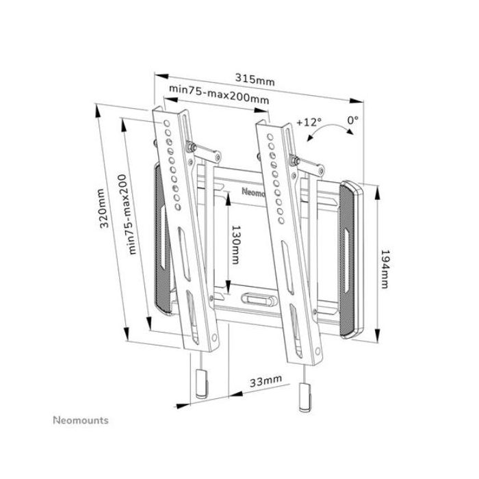 SUPPORTO A PARETE WL35-550BL12
