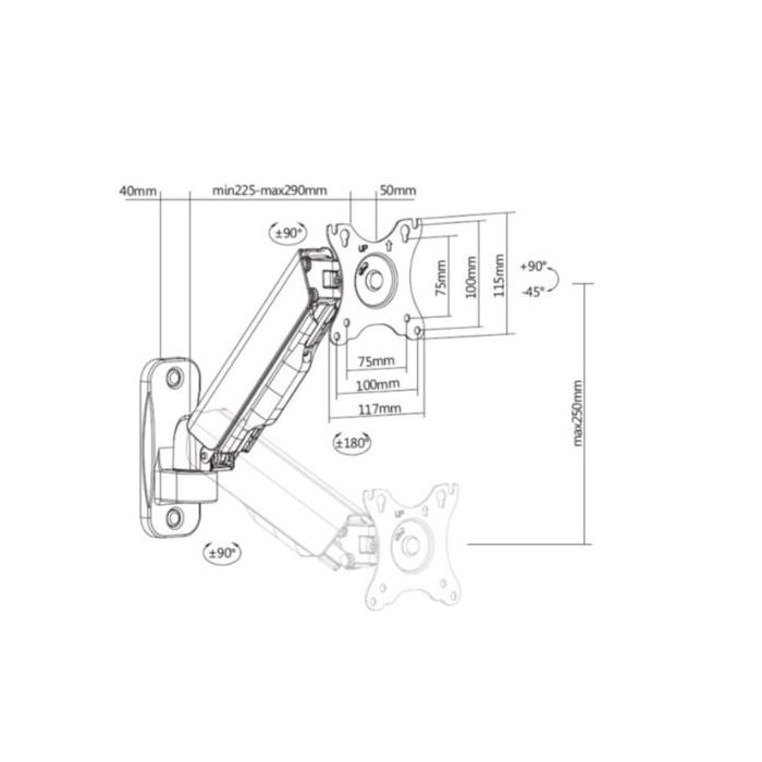 17 -32  SINGLE MONITOR WALL-MOUNTED