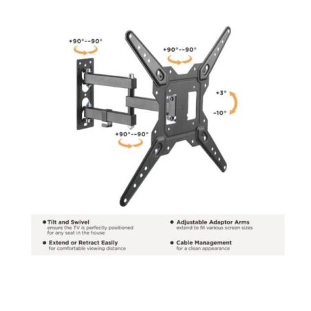 23 -55  FULL MOTION TV WALL MOUNT