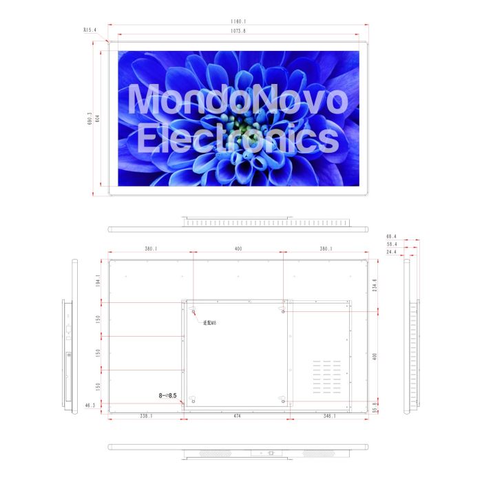 Wall Mount Display 49"