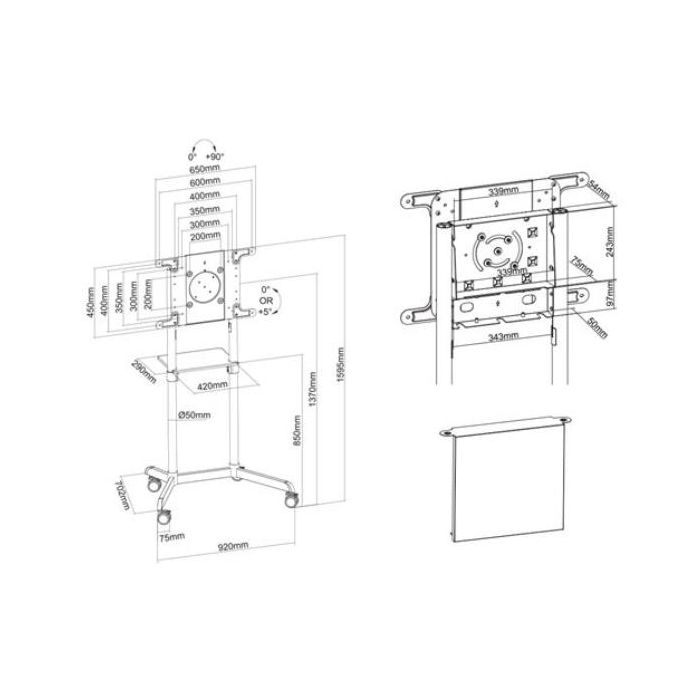 SUPPORTO A PAVIMENTO NS-M1250BLACK