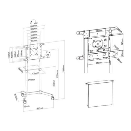 SUPPORTO A PAVIMENTO NS-M1250BLACK