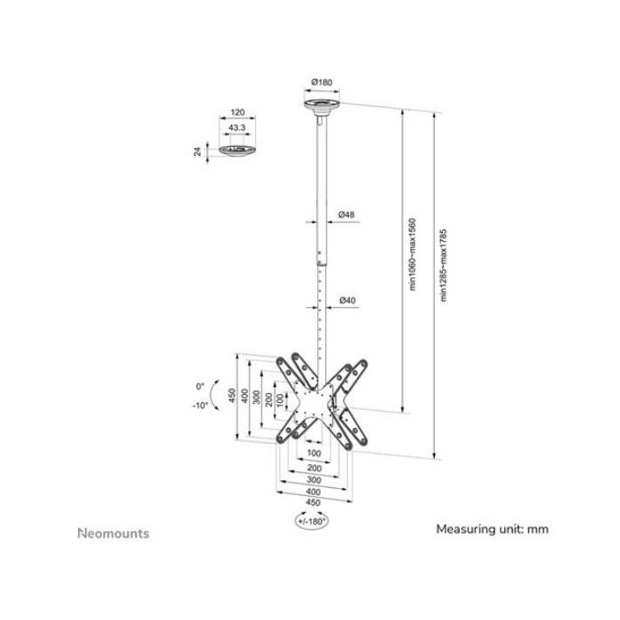 SUPPORTO A SOFFITTO FPMA-C340