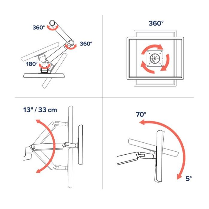 LX DESK MOUNT LCD ARM