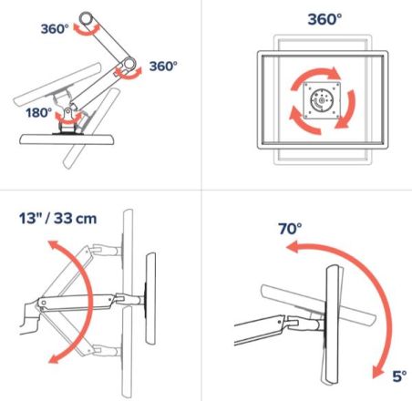 LX DESK MOUNT LCD ARM