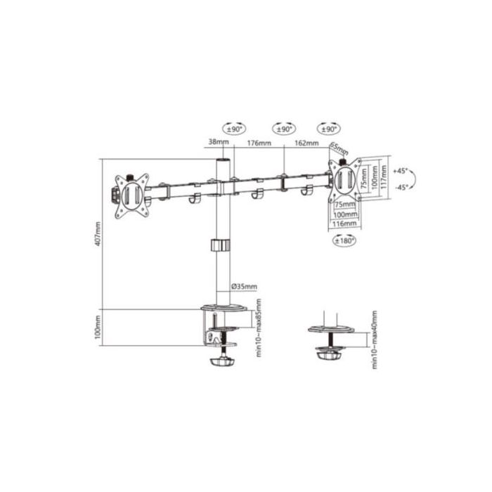 17 -32  ARTICULATING MONITOR DESK M