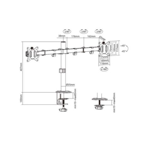 17 -32  ARTICULATING MONITOR DESK M