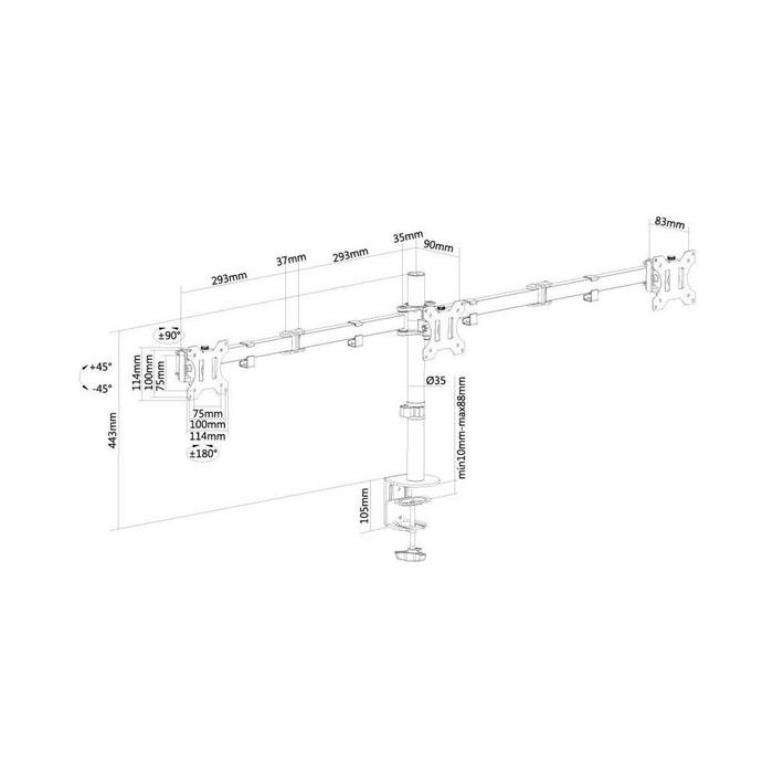 SUPPORTO DA TAVOLO FPMA-D550D3 NERO