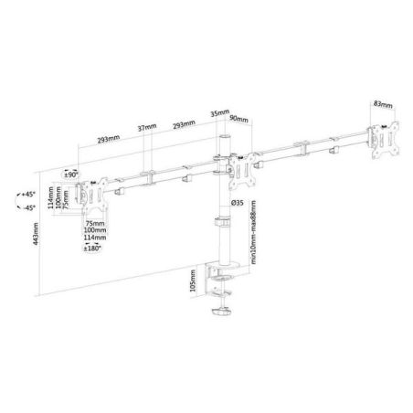 SUPPORTO DA TAVOLO FPMA-D550D3 NERO