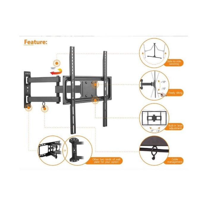 37 -70  ARTICULATING TV WALL BRACK.
