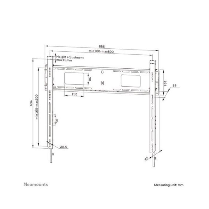 SUPPORTO A PARETE WL30-750BL18