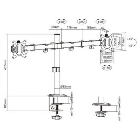 17 -32  ARTICULATING DUAL MONITOR D