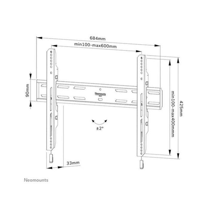 SUPPORTO A PARETE 600X400 70KG