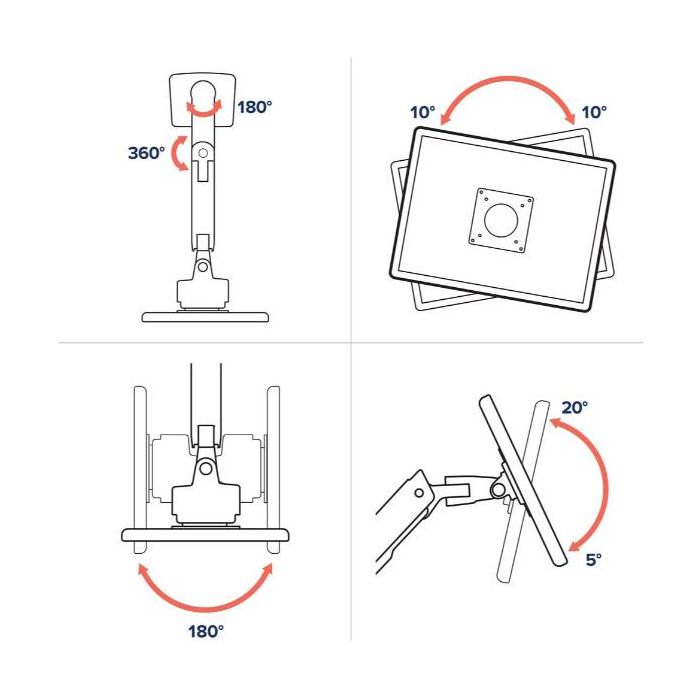 HX ARM HEAVY DUTY PIVOT DESK MOUNT
