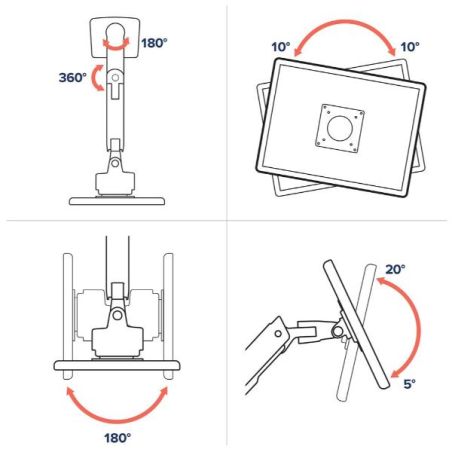 HX ARM HEAVY DUTY PIVOT DESK MOUNT