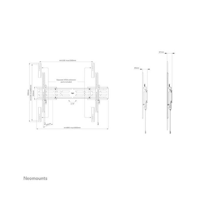 SUPPORTO A PARETE WL30S-950BL19