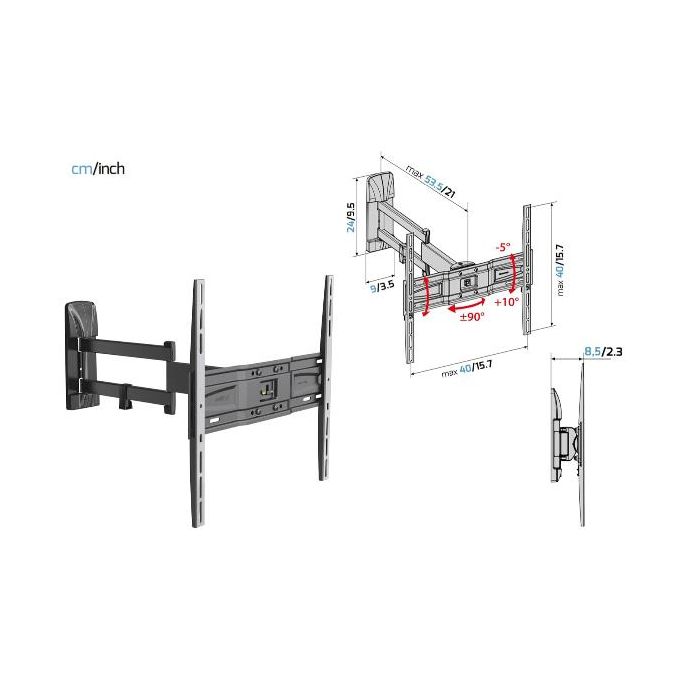 STAFFA MURO SLIMSTYLE PLUS 400SDR